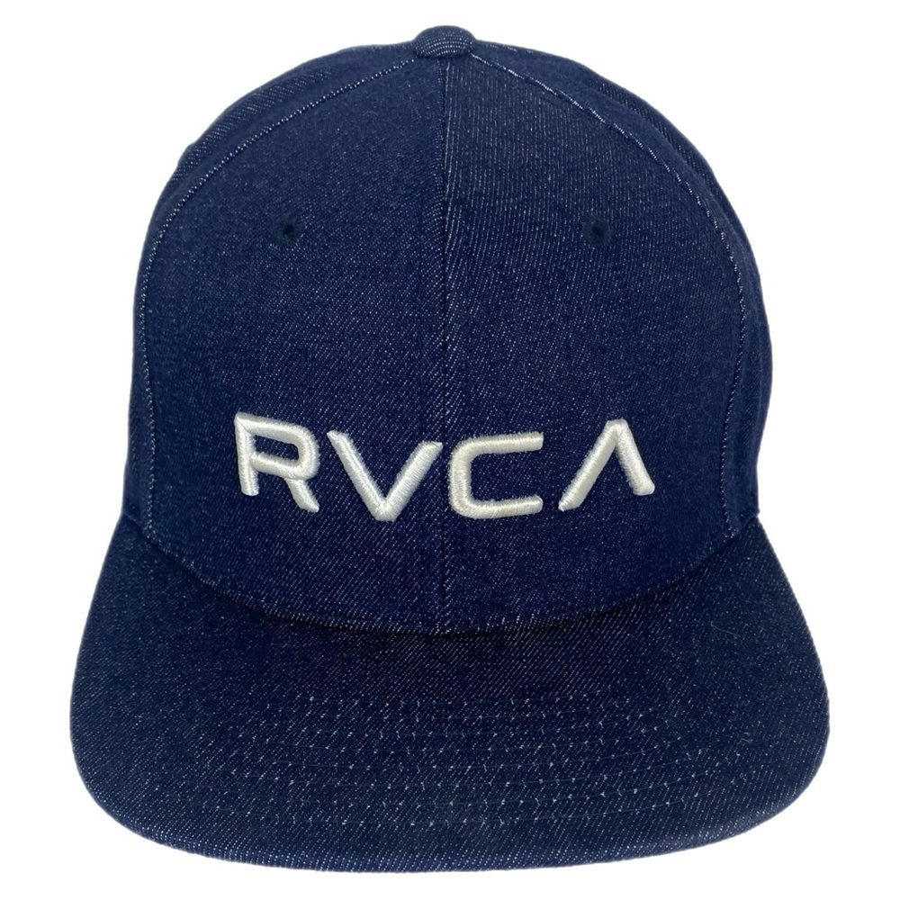 RVCA Mid Fit SnapBack Adjustable Straight Brim Hat in Dark Indigo